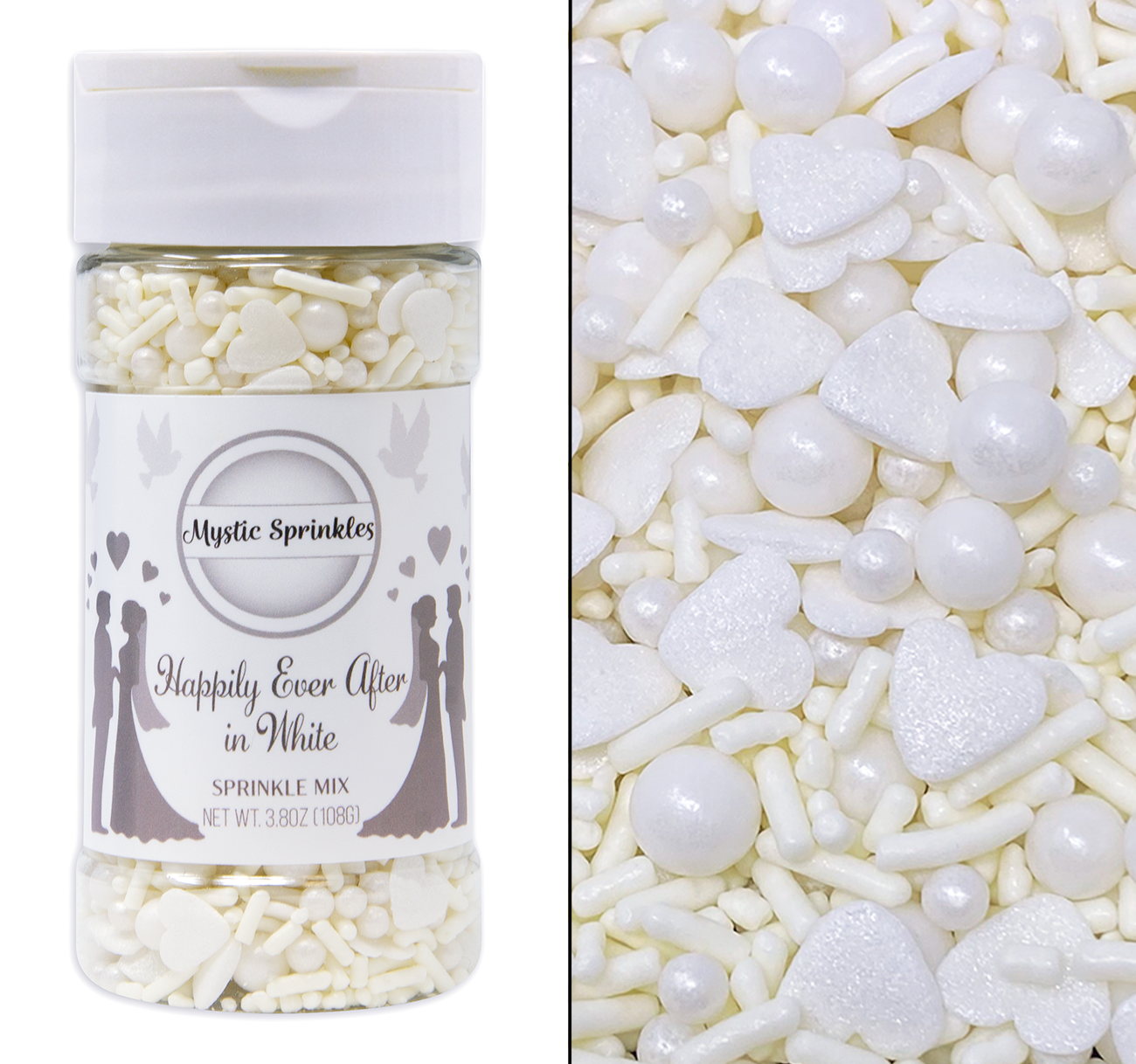 Happily Ever After in White Sprinkle Mix 3.8oz