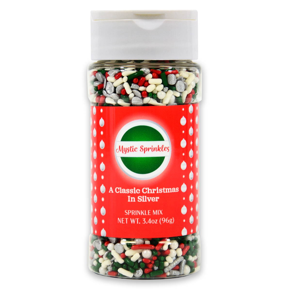 A Classic Christmas in Silver Sprinkle Mix 3.4oz Bottle