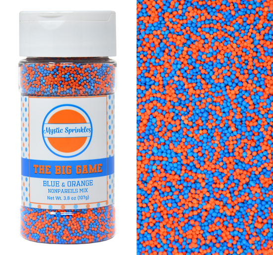 The Big Game: Blue & Orange Nonpareils Mix 3.8oz Bottle