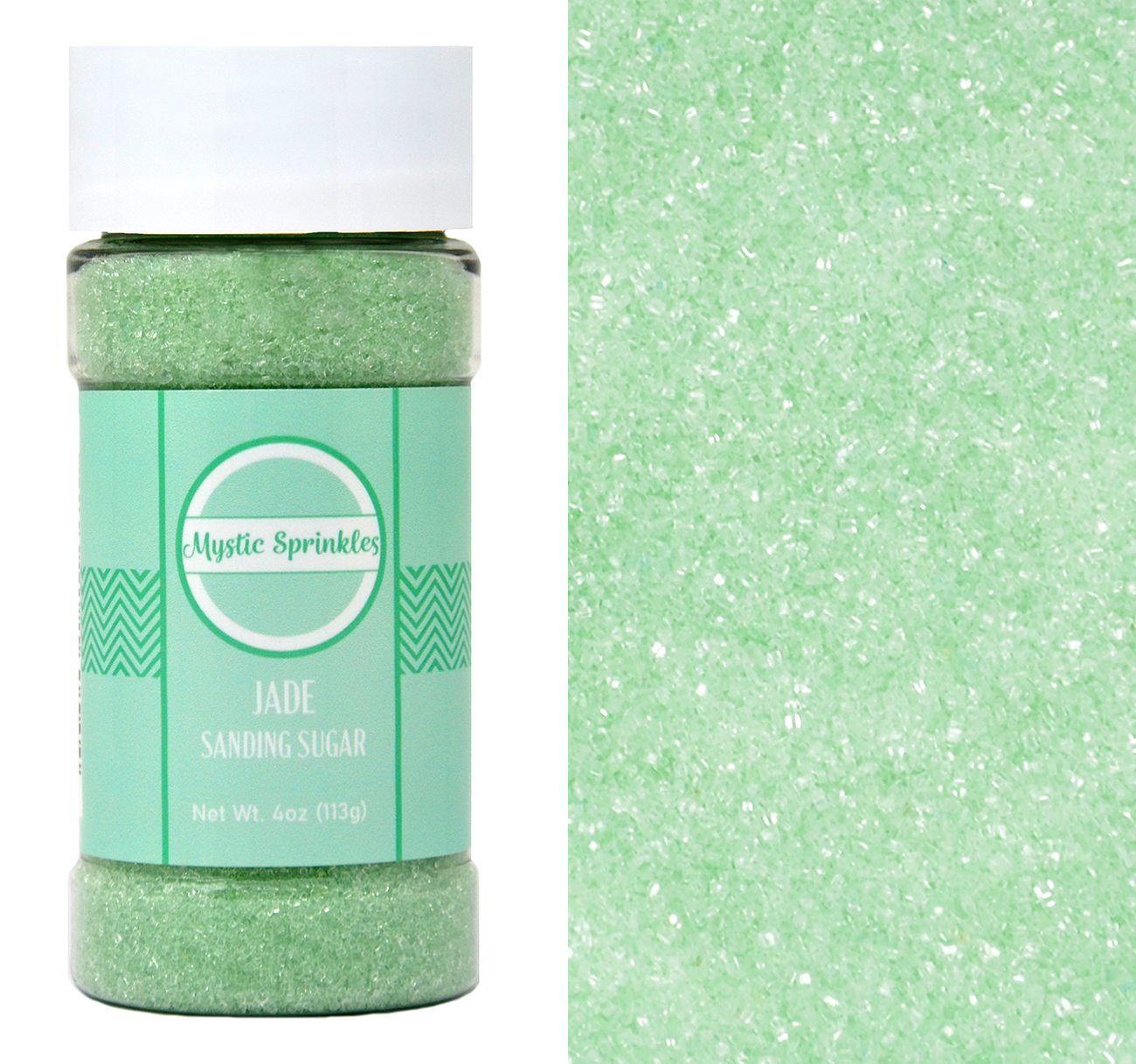Jade - Light Green Sanding Sugar 4oz