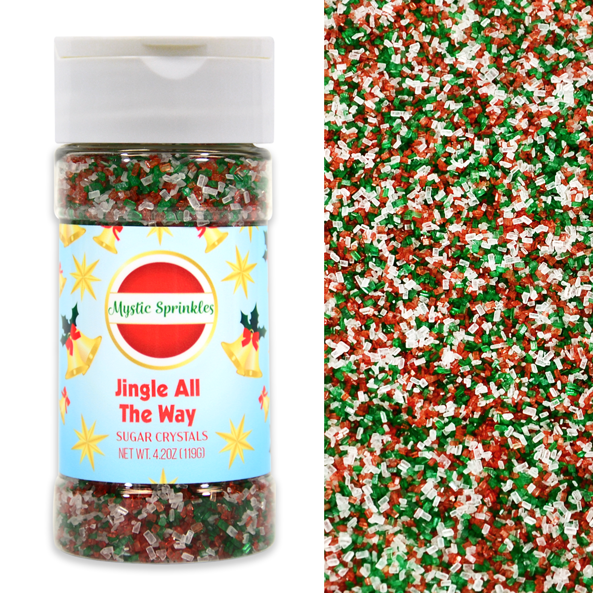 Jingle All The Way Sugar Crystals 4.2oz Bottle
