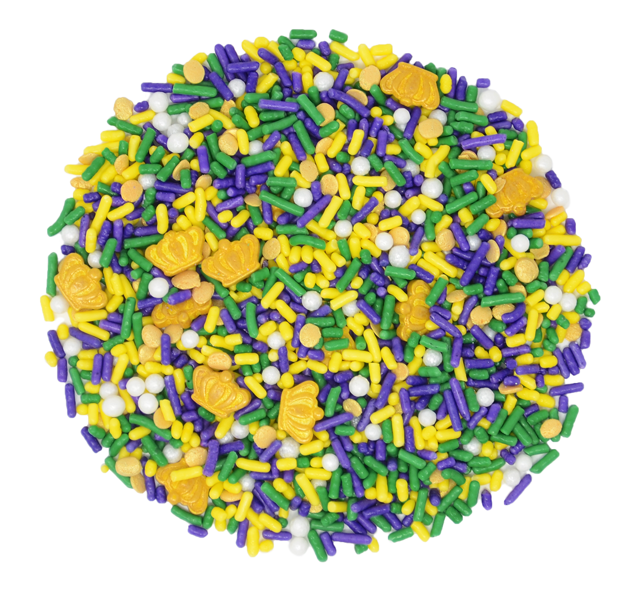 King Bacchus Mardi Gras Sprinkle Mix 3.4oz Bottle