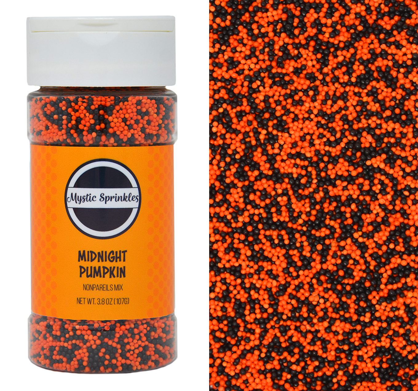 Midnight Pumpkin Nonpareils Mix 3.8oz Bottle