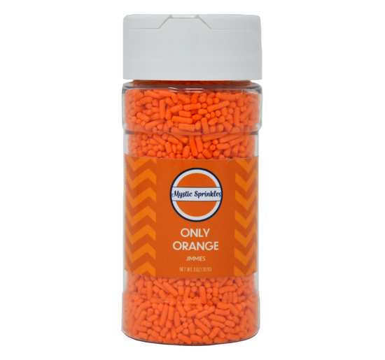 Only Orange Jimmies Sprinkles 3oz Bottle