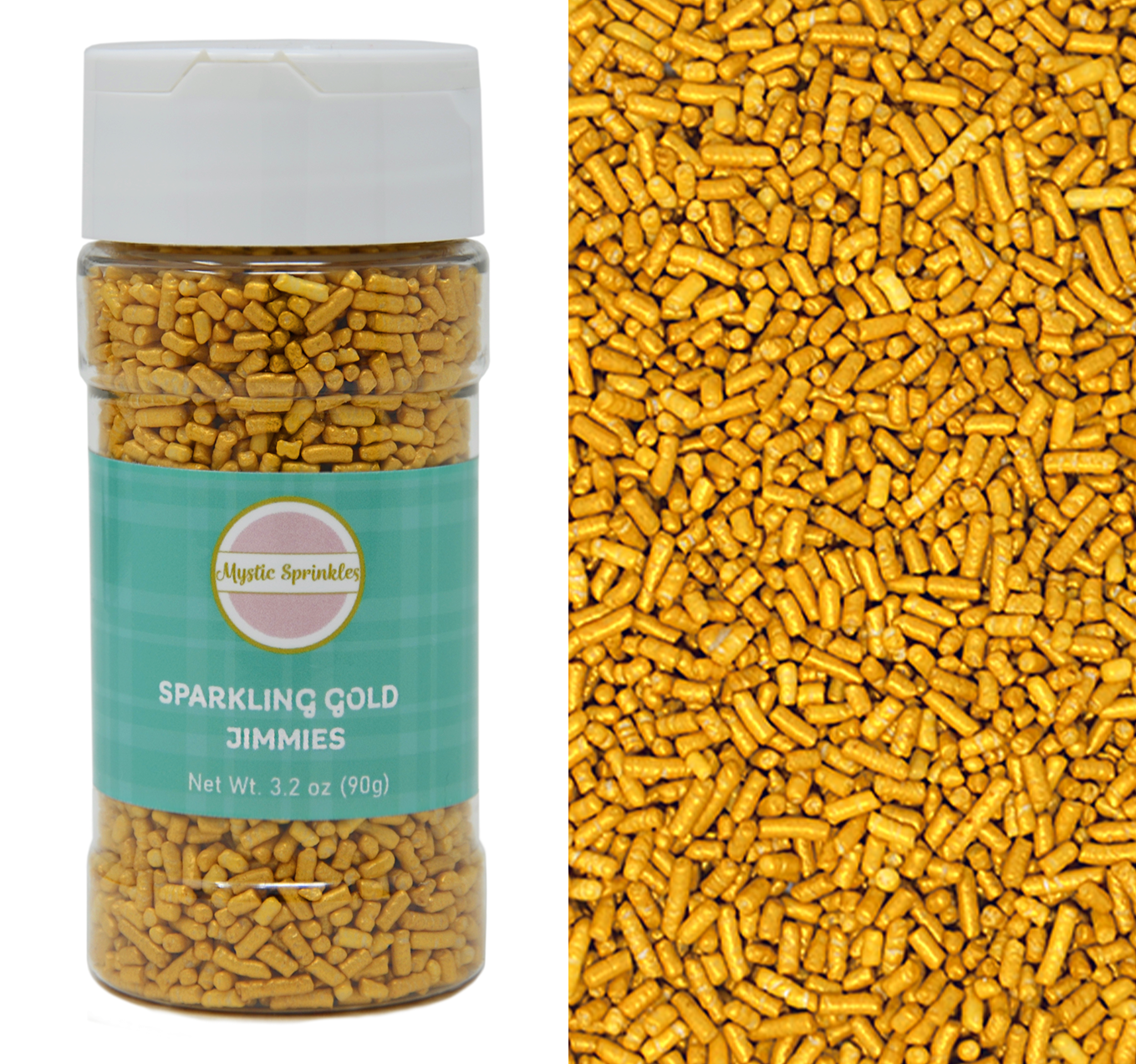 Sparkling Gold Jimmies 3.2oz Bottle