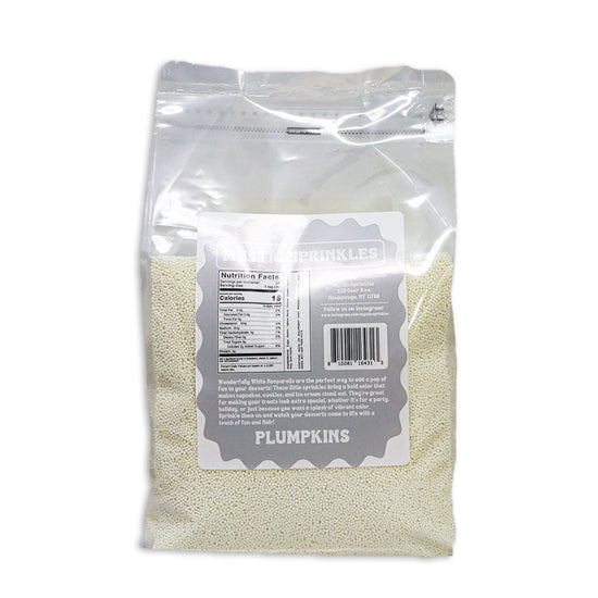 Plumpkins - Wonderfully White Nonpareils 5lbs Bulk Bag