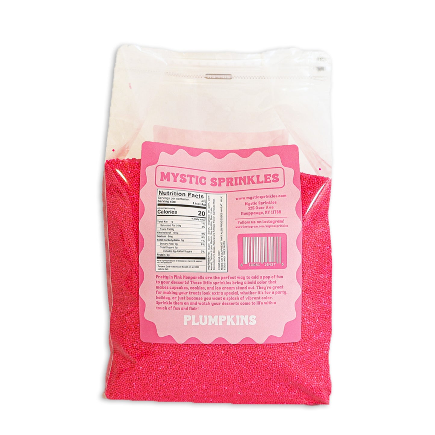 Plumpkins - Pretty In Pink Nonpareils 5lbs Bulk Bag