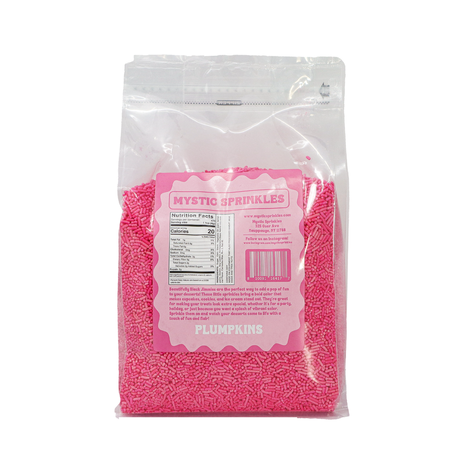 Plumpkins - Pretty In Pink Jimmies 4.2lbs Bulk Bag