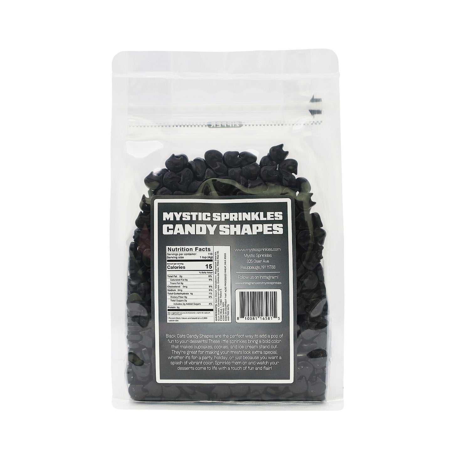 Candy Shapes Black Cats 2oz