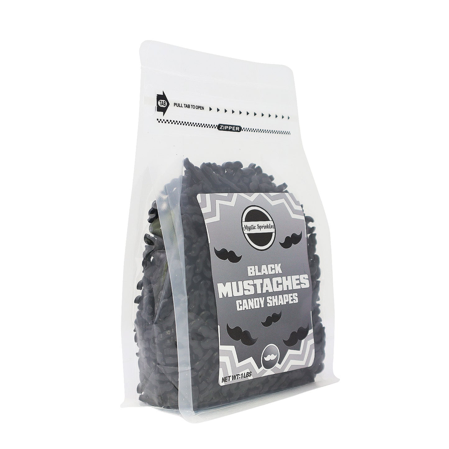 Candy Shapes Black Mustaches 2oz