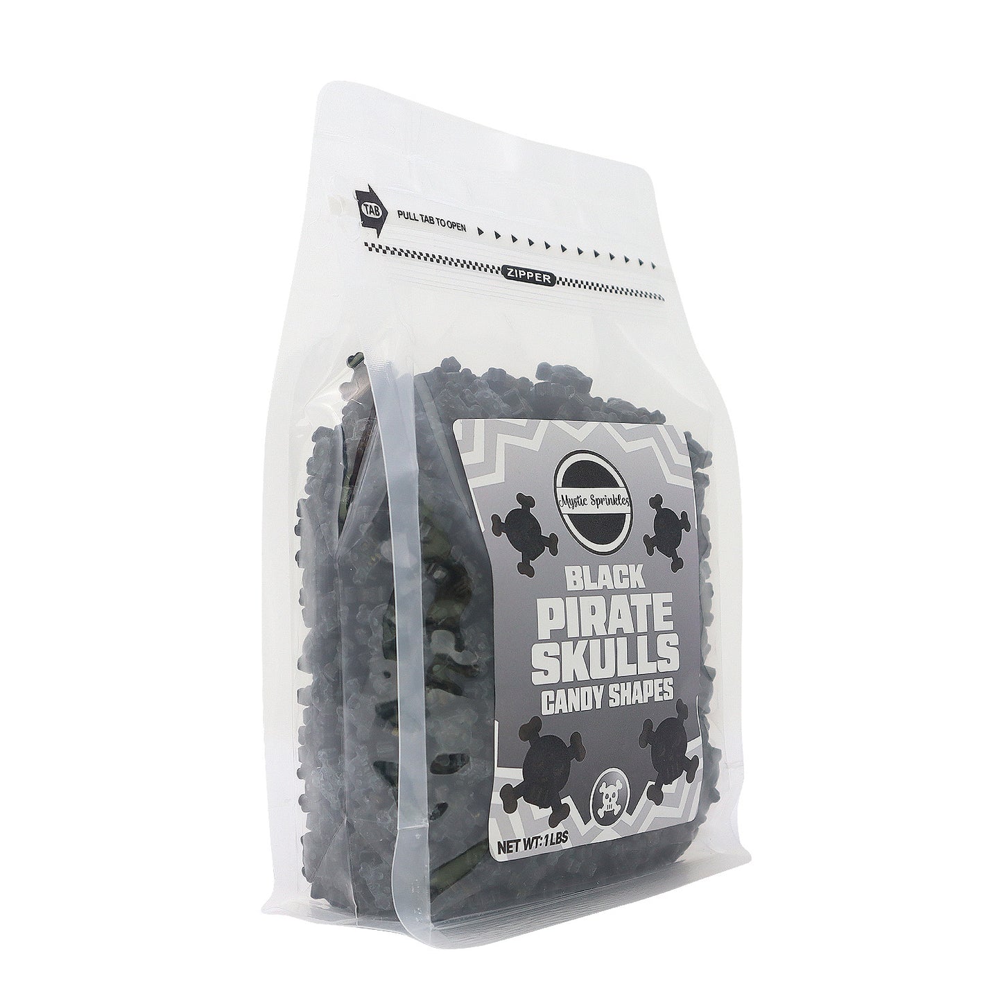 Candy Shapes Black Pirate Skulls 2oz