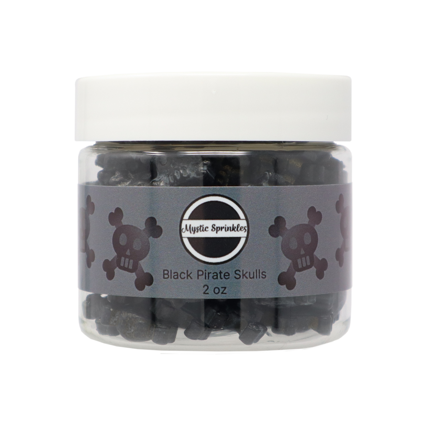 Candy Shapes Black Pirate Skulls 2oz