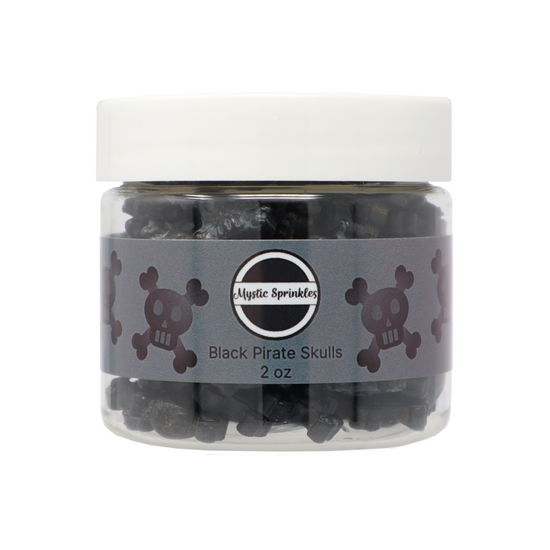 Candy Shapes Black Pirate Skulls 2oz