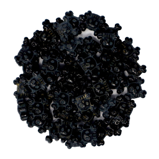 Candy Shapes Black Pirate Skulls 2oz