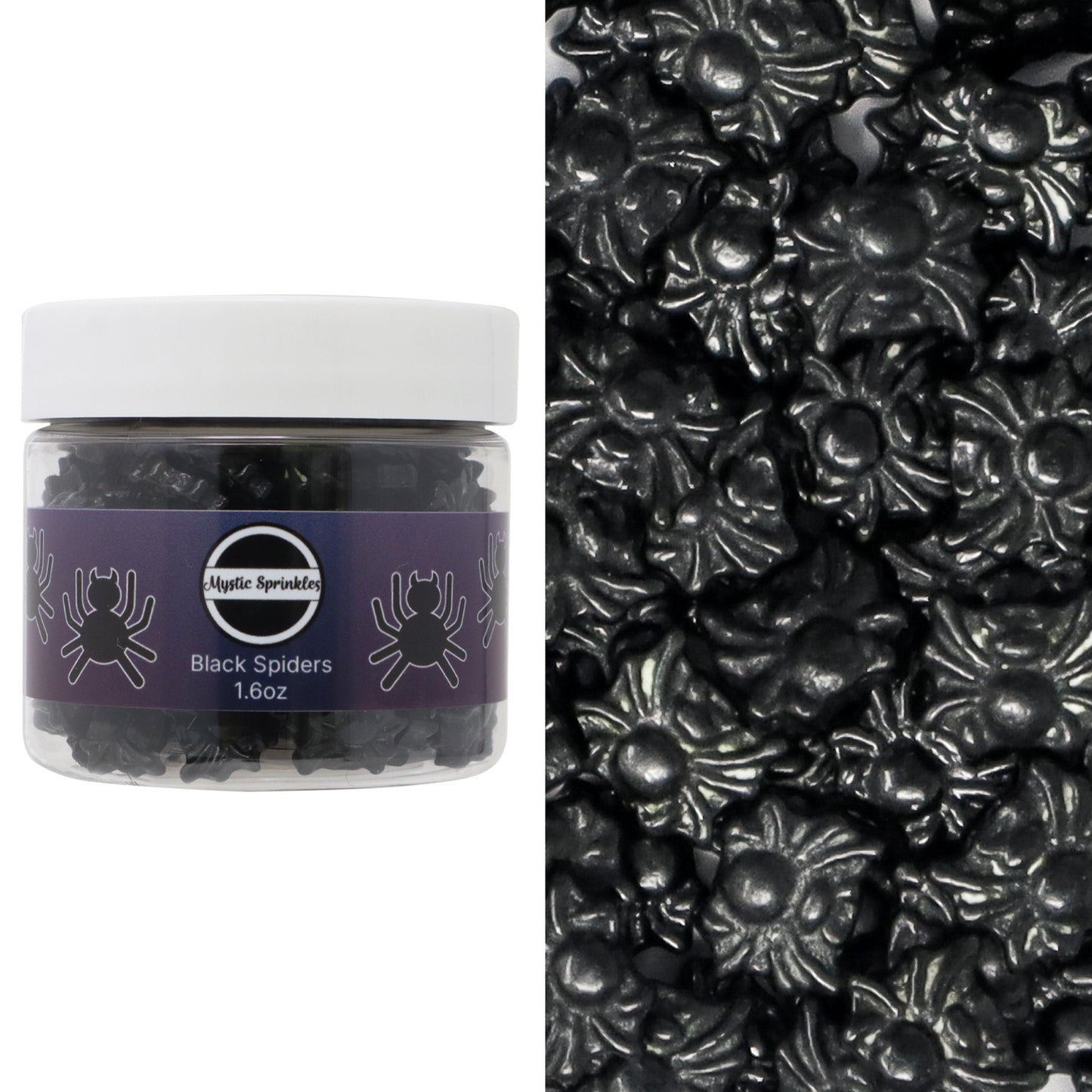 Candy Shapes Black Spiders 1.6oz