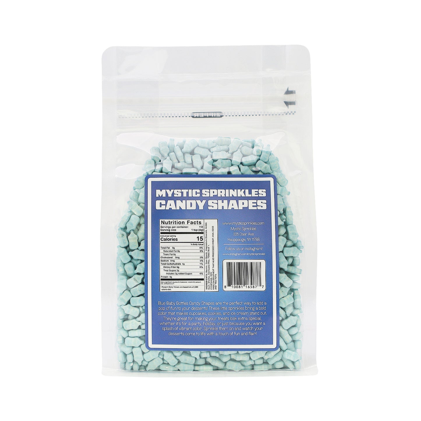 Candy Shapes Blue Baby Bottles 2oz