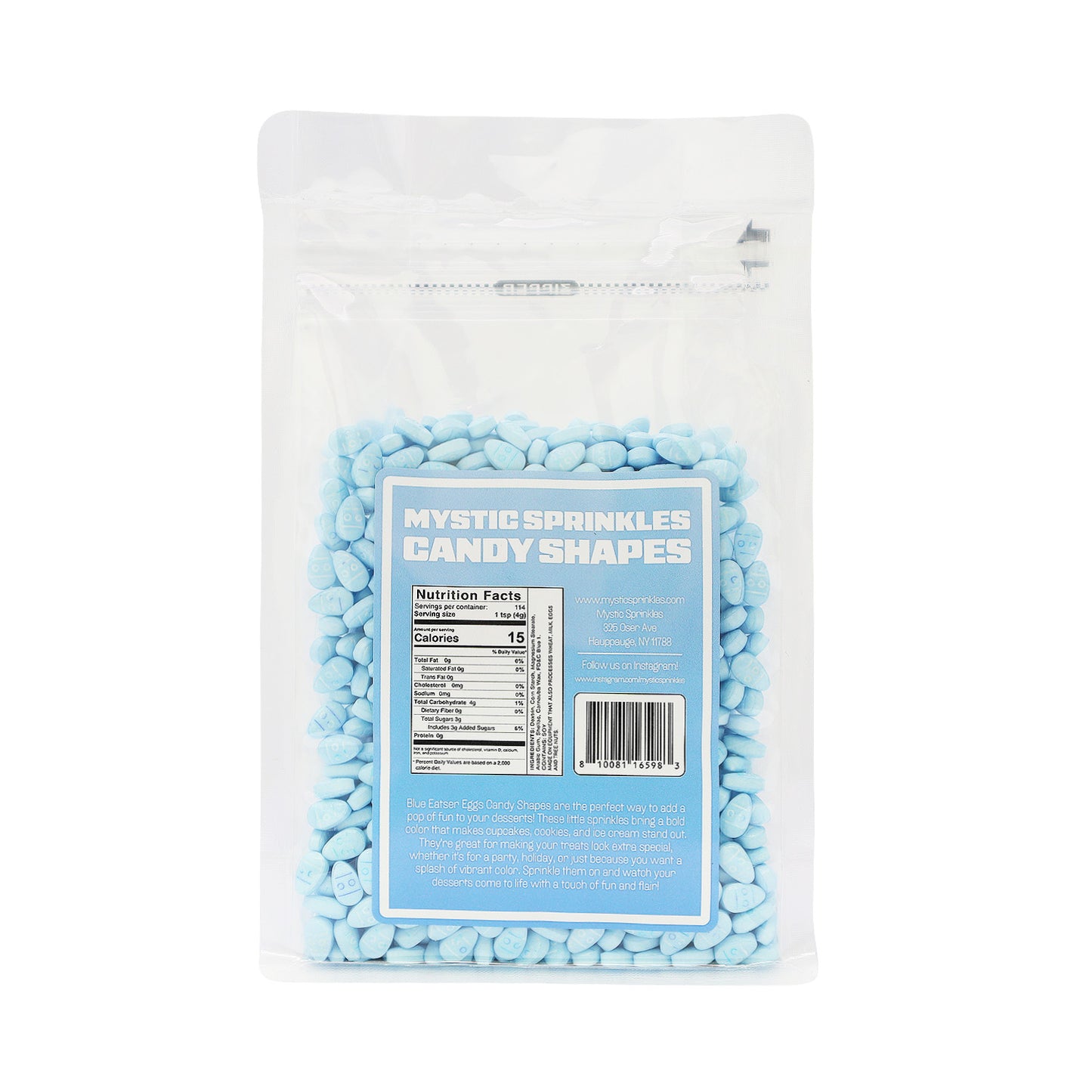 Candy Shapes Blue Easter Eggs 2oz