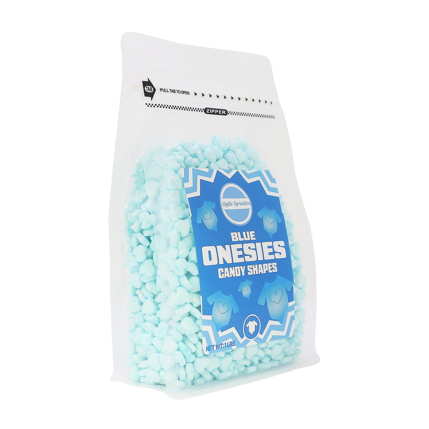Candy Shapes Blue Onesies 2oz