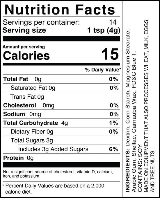 Candy Shapes Blue Easter Eggs 2oz