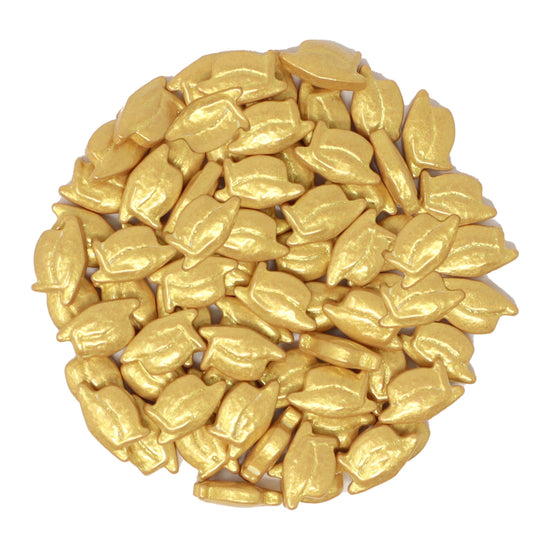 Candy Shapes Graduation Caps 2oz - Gold