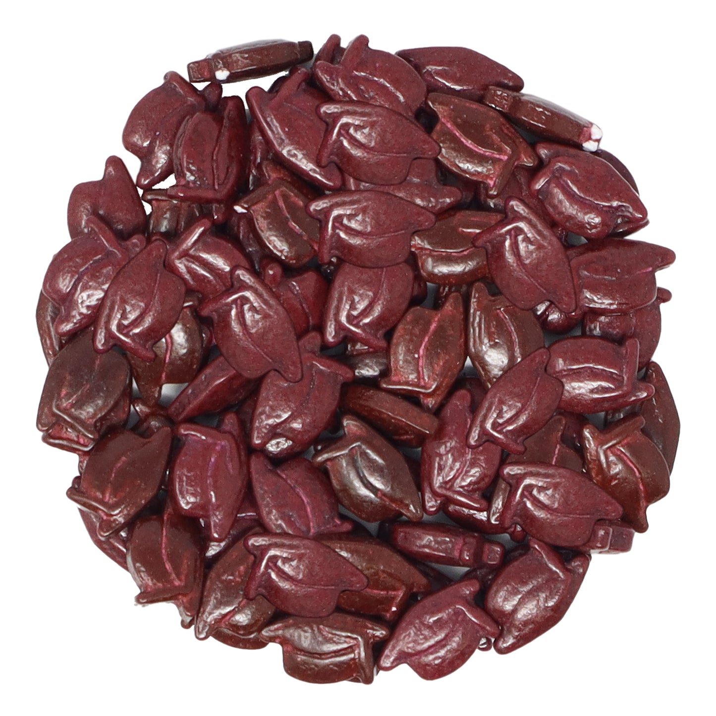 Candy Shapes Graduation Caps 2oz - Maroon/Burgundy