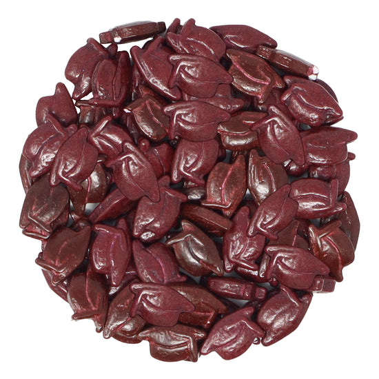 Candy Shapes Graduation Caps 2oz - Maroon/Burgundy