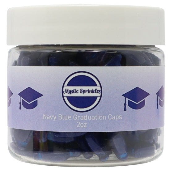 Candy Shapes Graduation Caps 2oz - Navy Blue