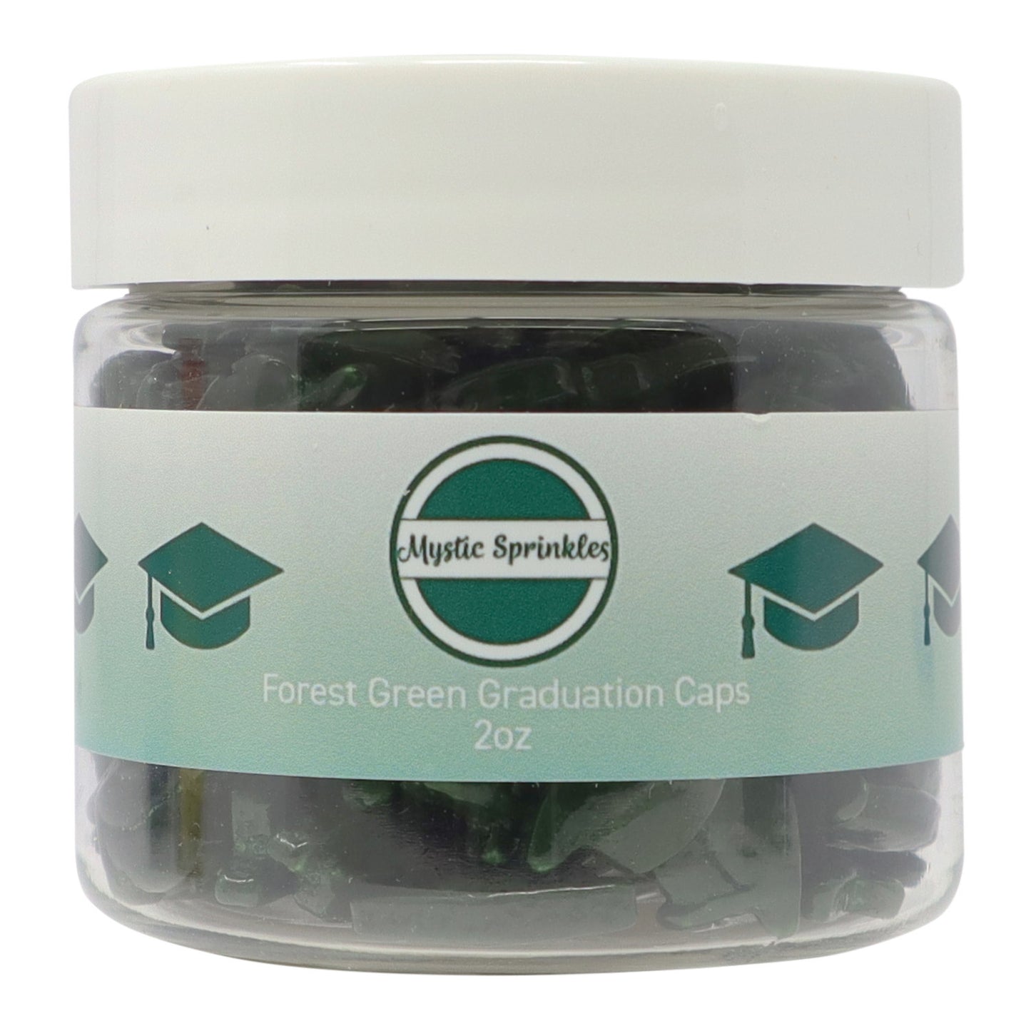 Candy Shapes Graduation Caps 2oz - Forest Green