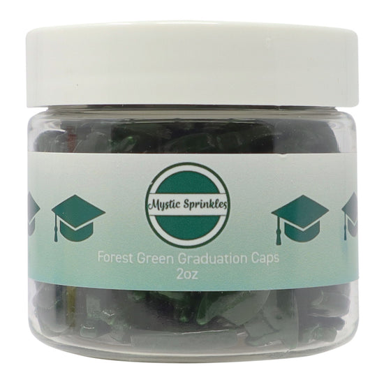 Candy Shapes Graduation Caps 2oz - Forest Green