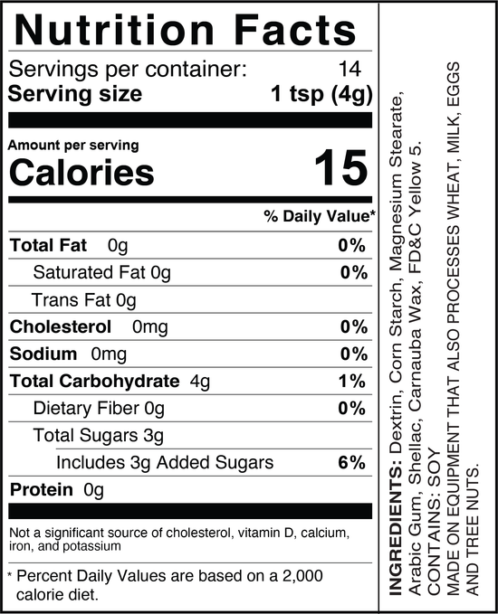 Candy Shapes Yellow Easter Eggs 2oz