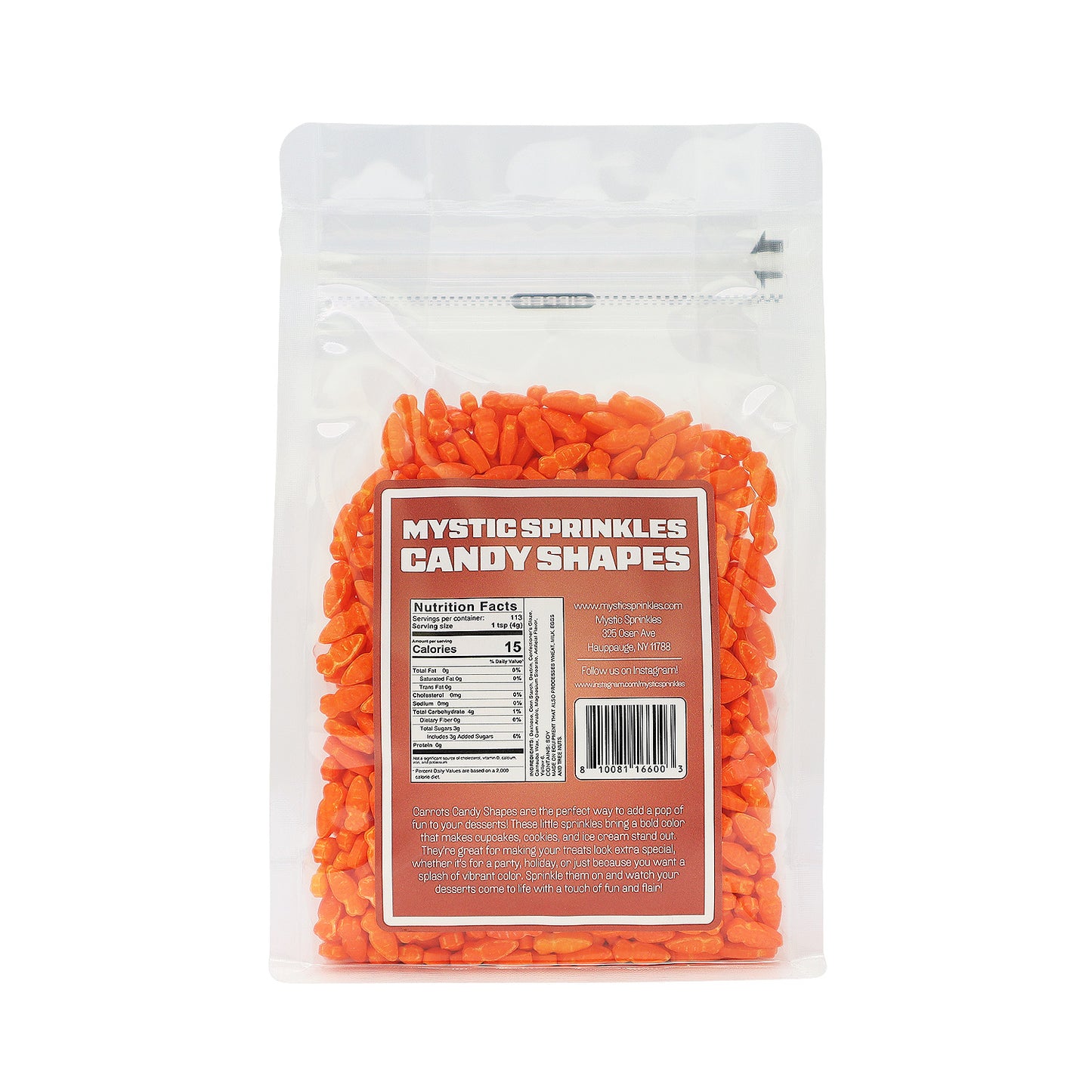 Candy Shapes Carrots 2oz