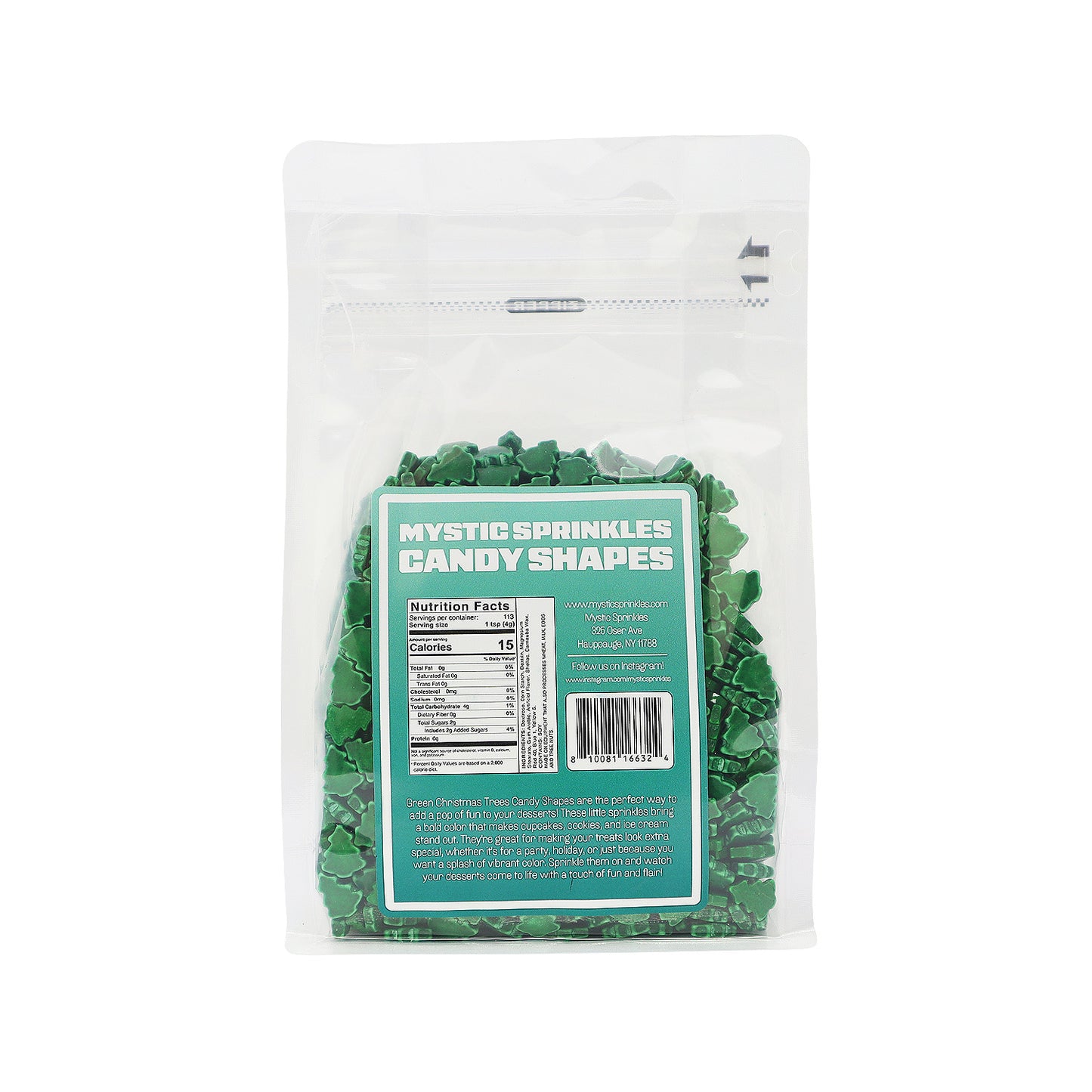 Candy Shapes Green Christmas Trees 1.8oz