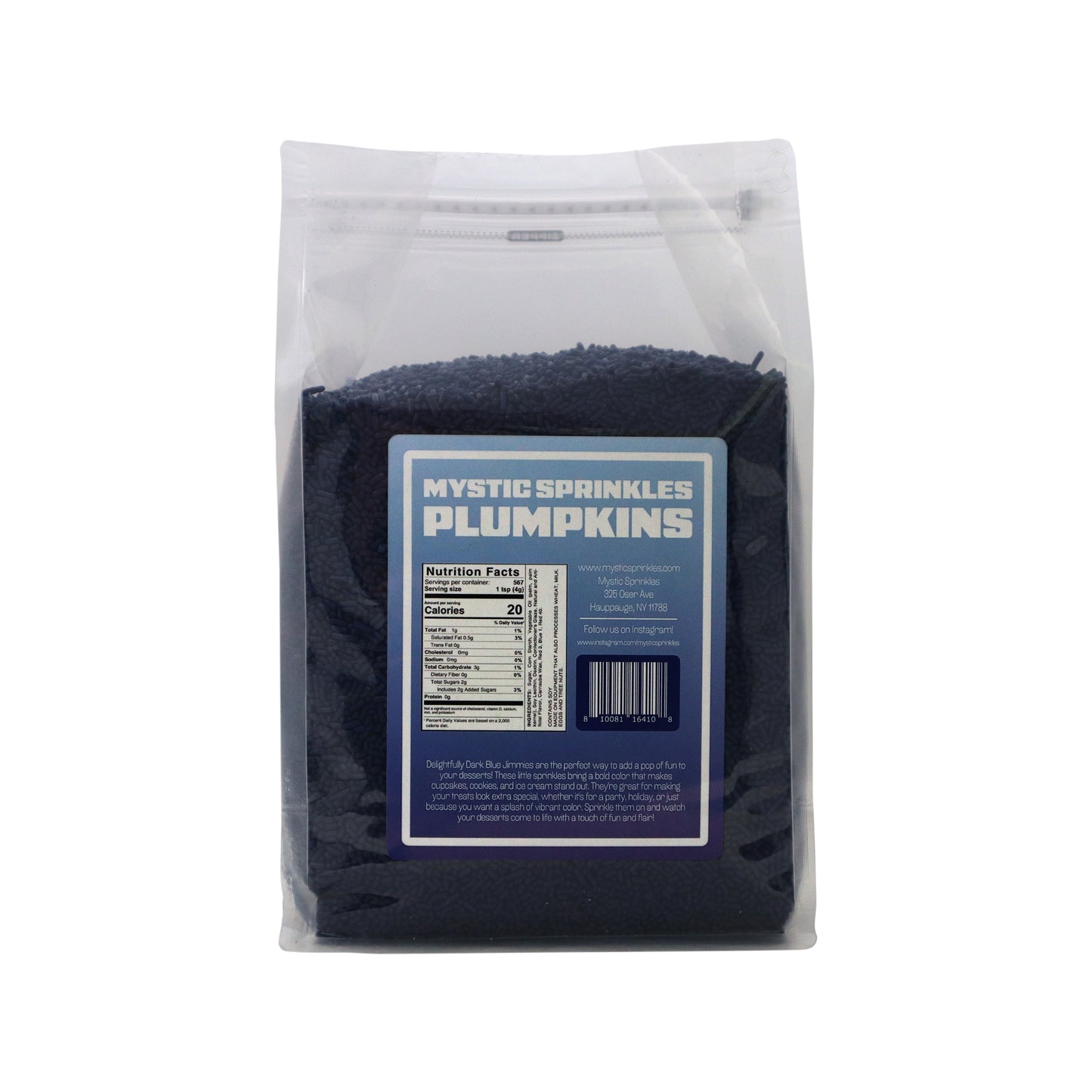 Plumpkins - Delightfully Dark Blue Jimmies 5lb Bulk Bag