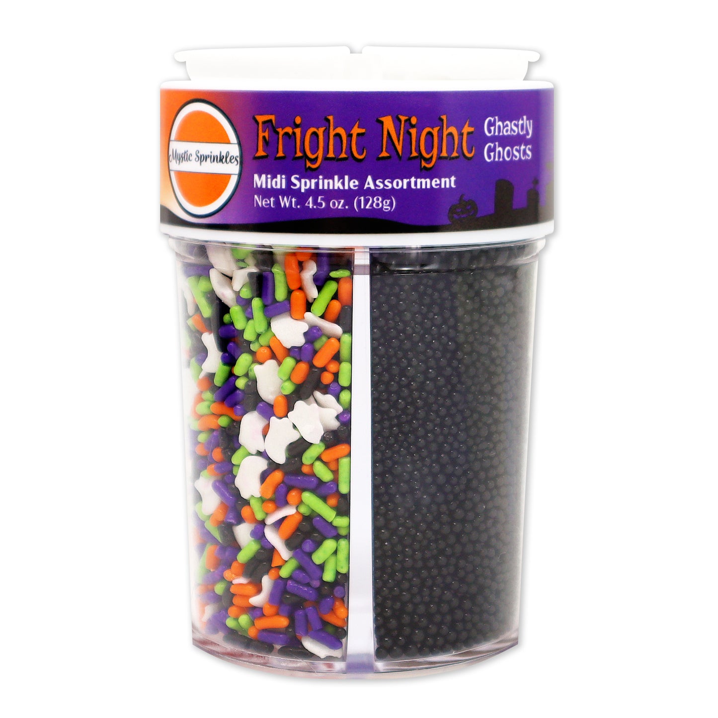 Load image into Gallery viewer, Fright Night Ghastly Ghosts Midi Sprinkle Assortment 4.5oz
