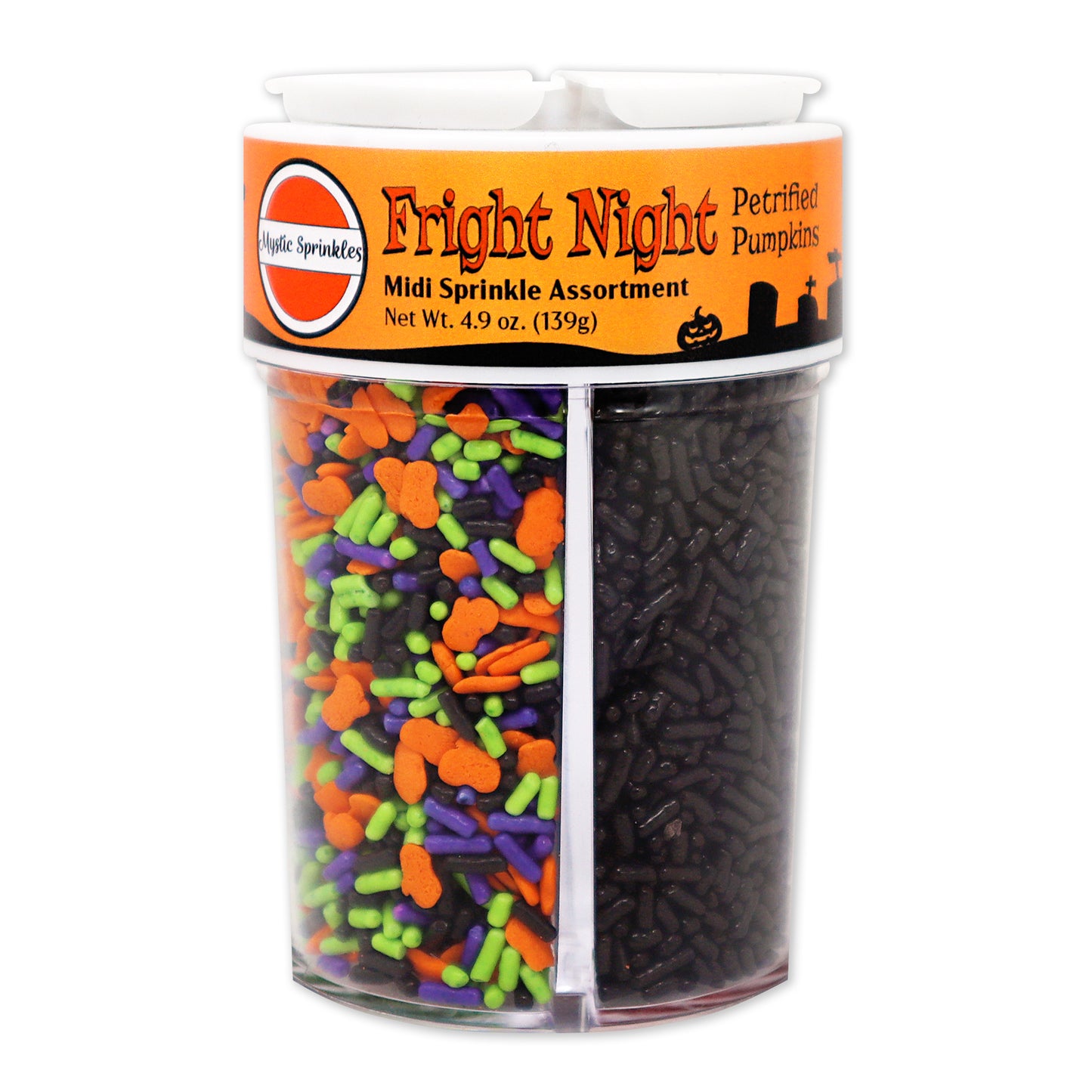 Fright Night Petrified Pumpkins Midi Sprinkle Assortment 4.9oz