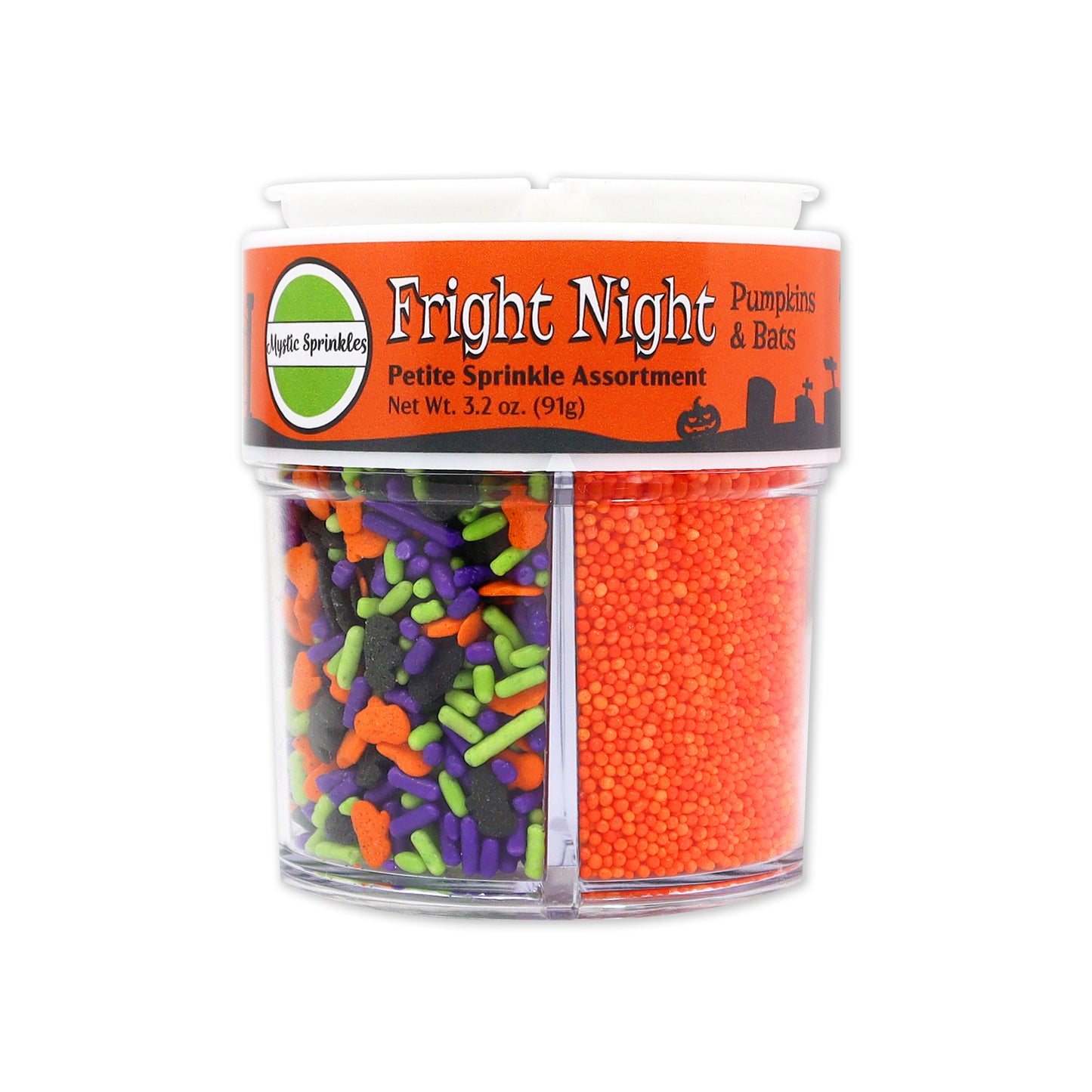 Fright Night Pumpkins & Bats Petite Sprinkle Assortment 3.2oz