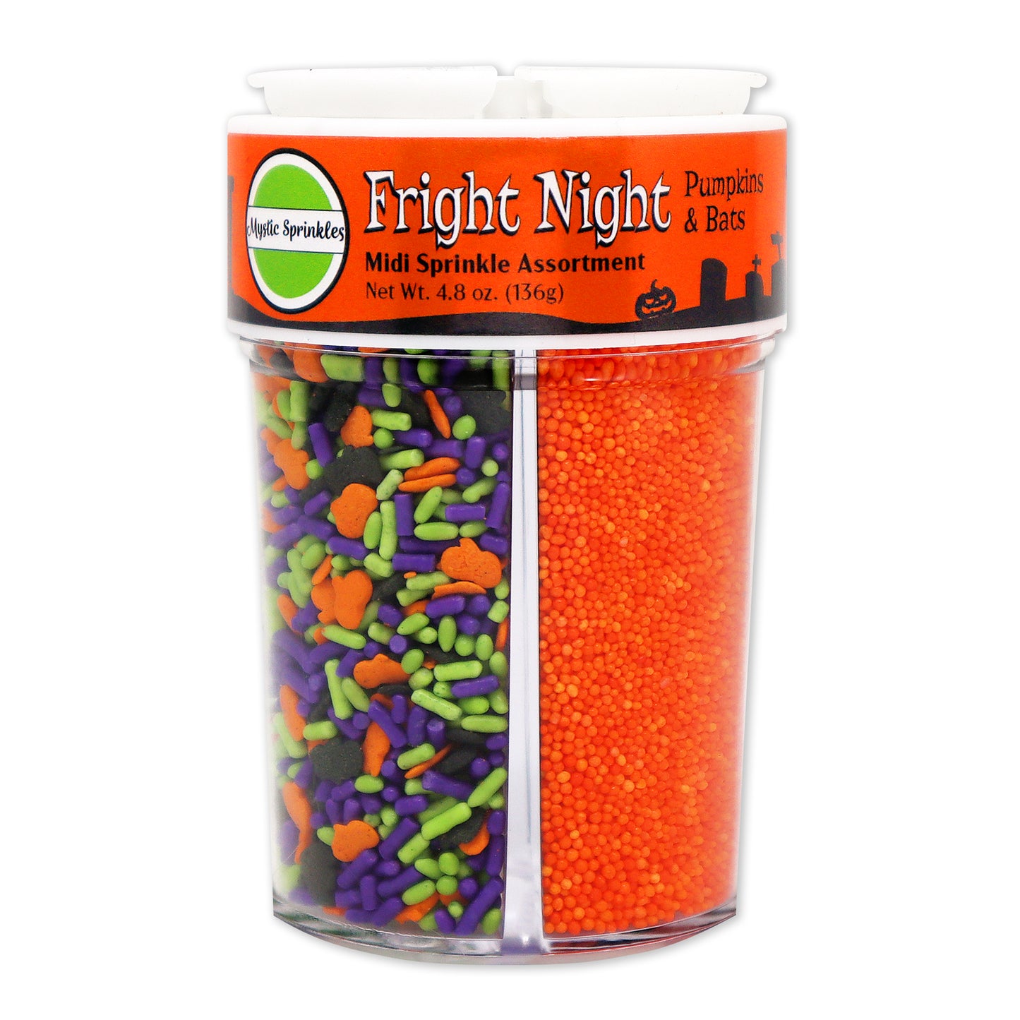 Fright Night Pumpkins & Bats Midi Sprinkle Assortment 4.8oz