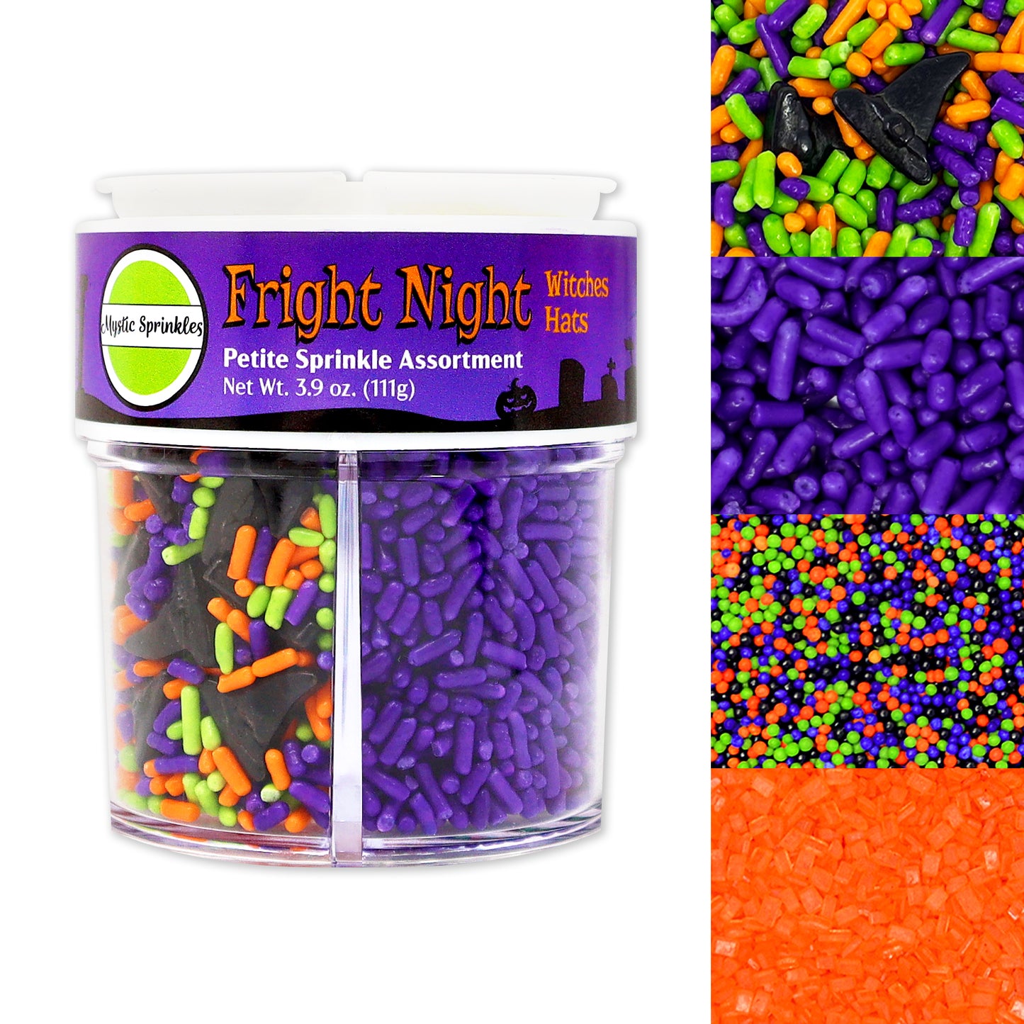 Fright Night Witches Hats Petite Sprinkle Assortment 3.9oz