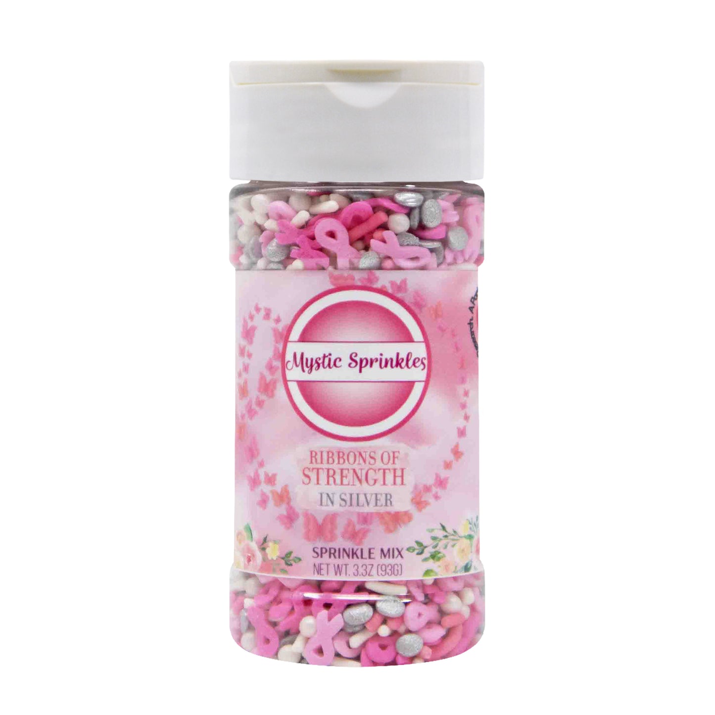 Ribbons of Strength In Silver Sprinkle Mix 3.3oz