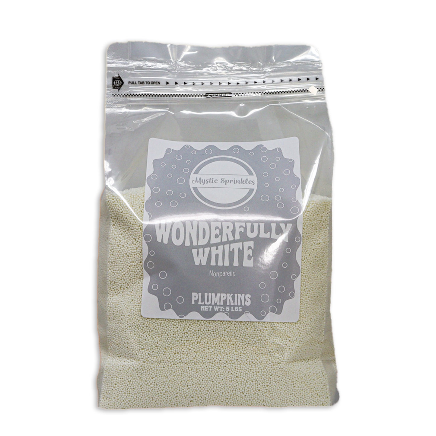 Plumpkins - Wonderfully White Nonpareils 5lbs Bulk Bag