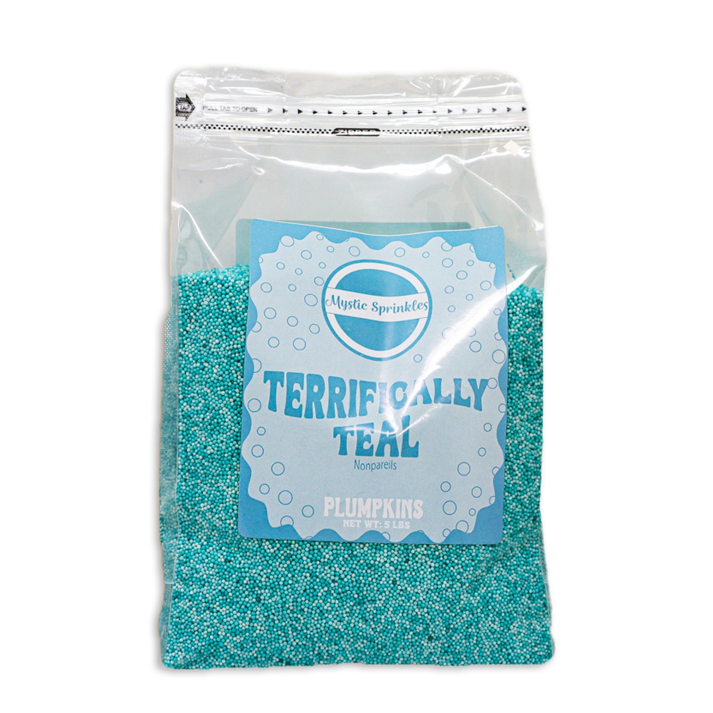 Plumpkins - Terrifically Teal Nonpareils 5lbs Bulk Bag