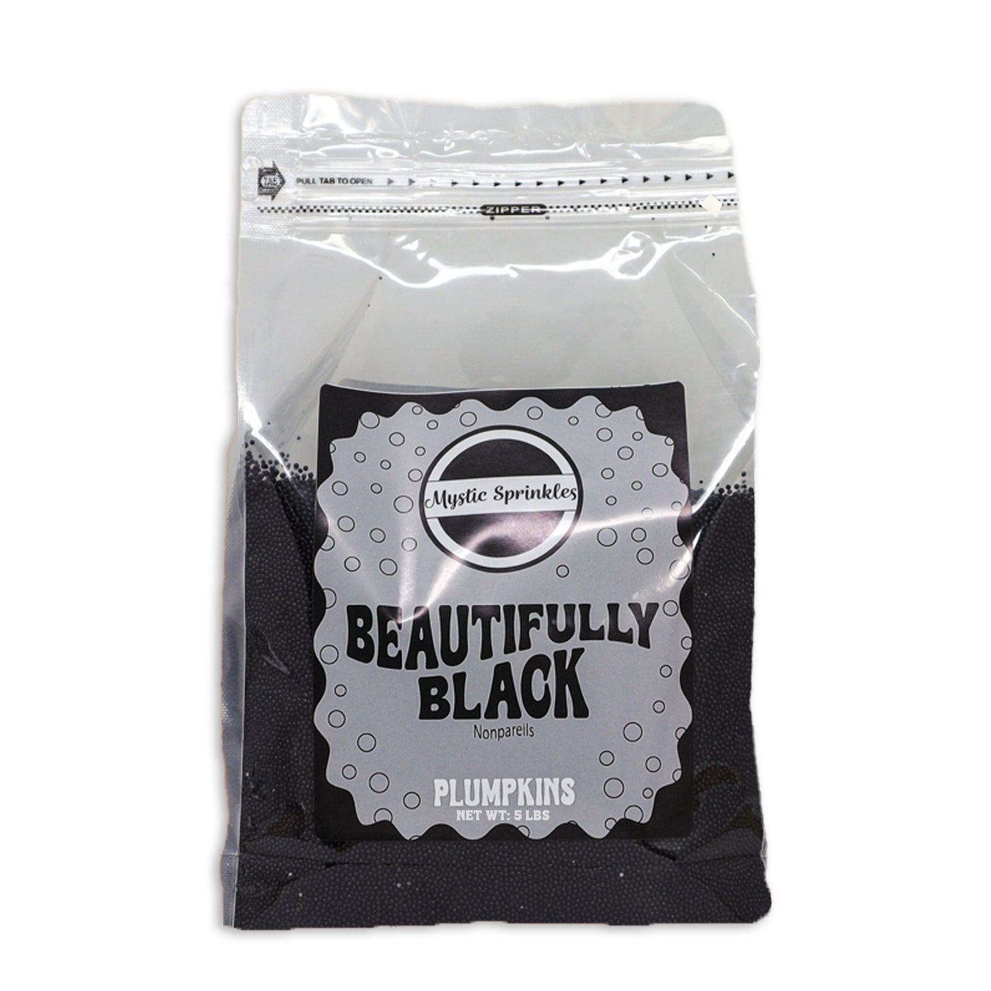 Plumpkins - Beautifully Black Nonpareils 5lbs Bulk Bag