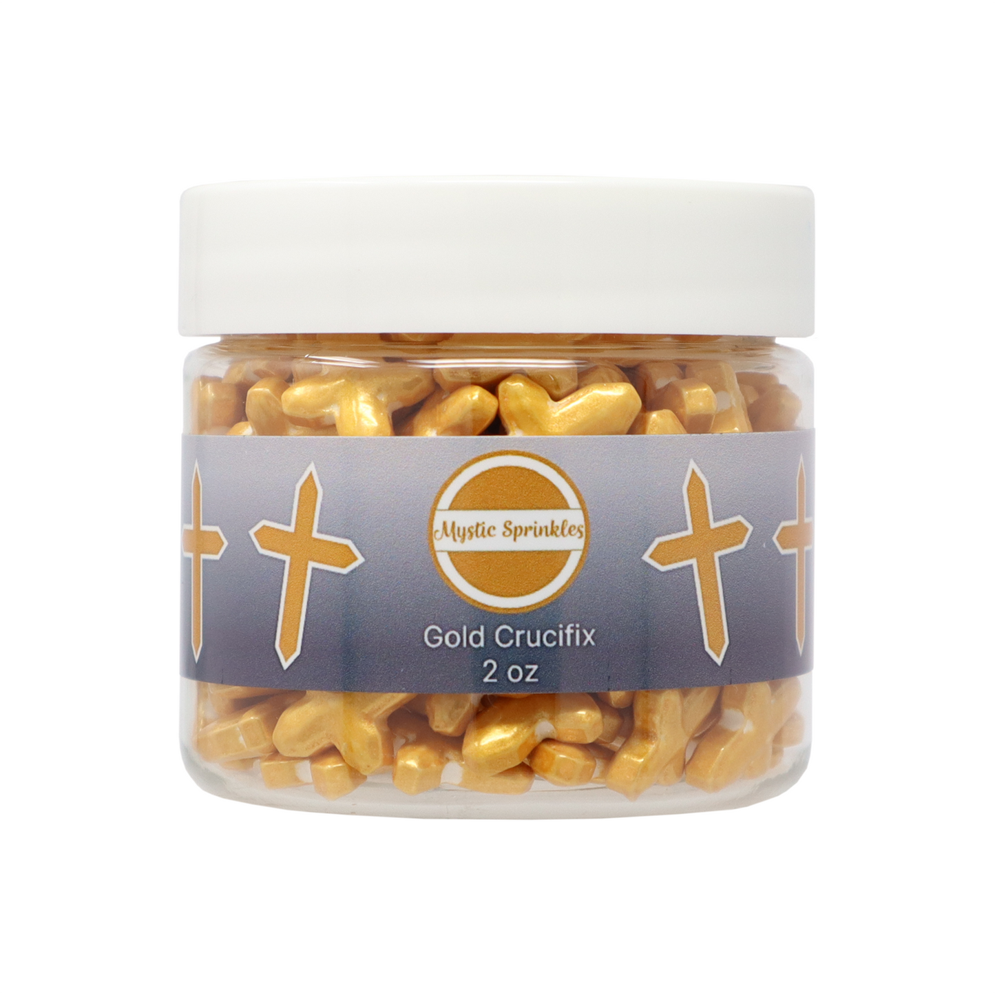 Candy Shapes Gold Crucifix 2oz