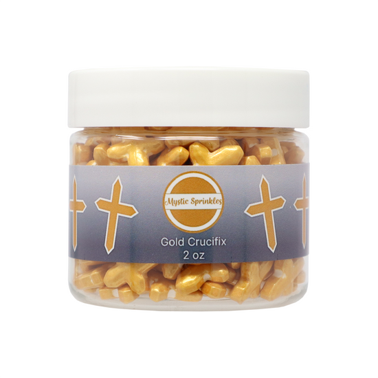 Candy Shapes Gold Crucifix 2oz