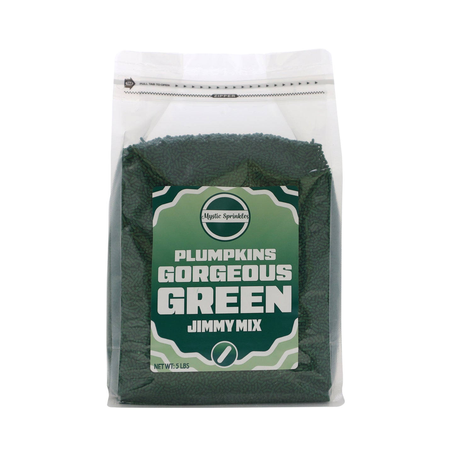 Plumpkins - Gorgeous Green Jimmies 5lb Bulk Bag