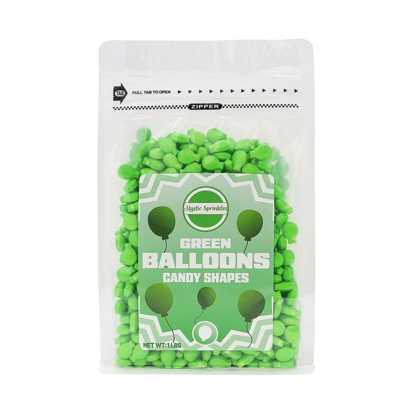 Candy Shapes Green Balloons 2oz
