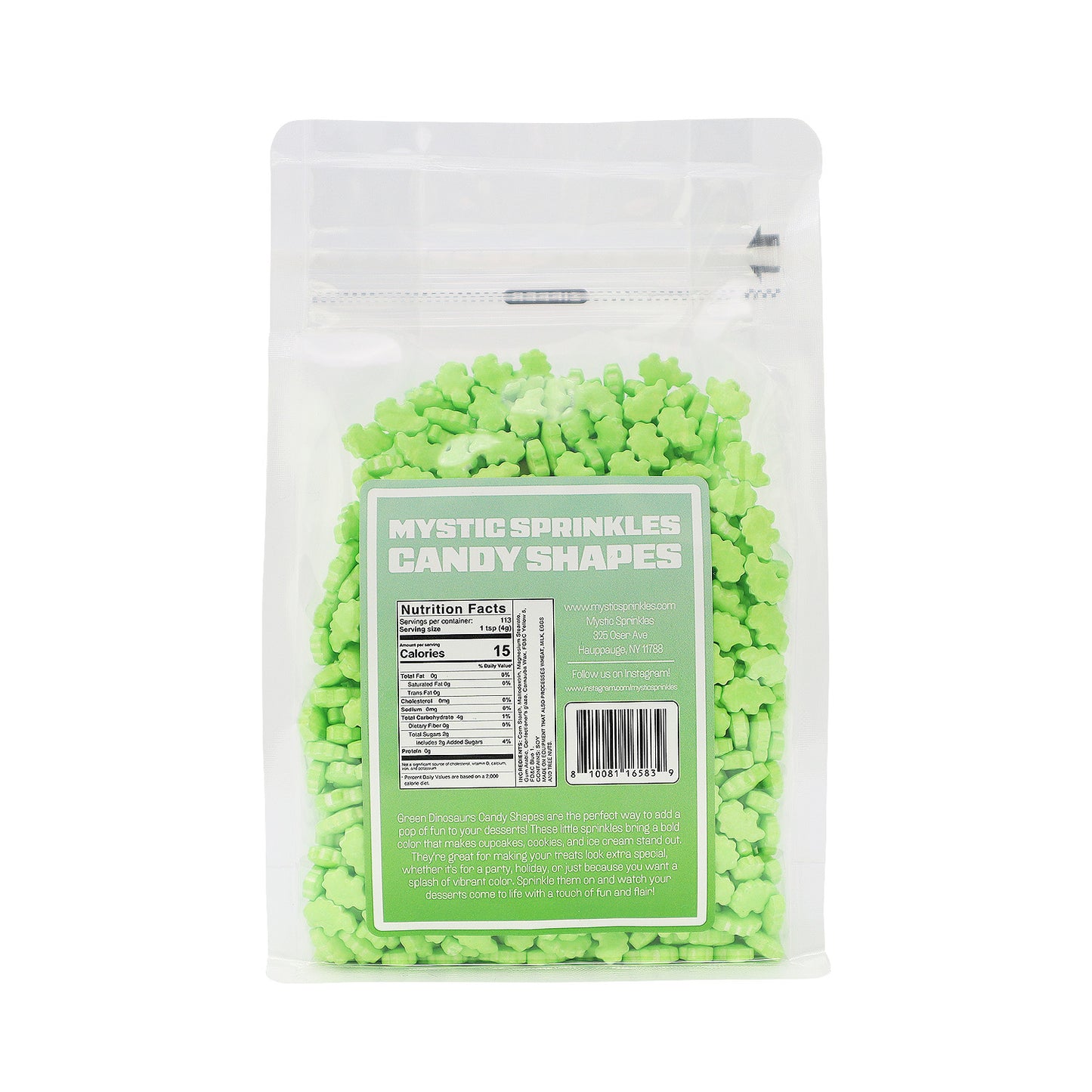 Candy Shapes Green Dinosaurs 2oz