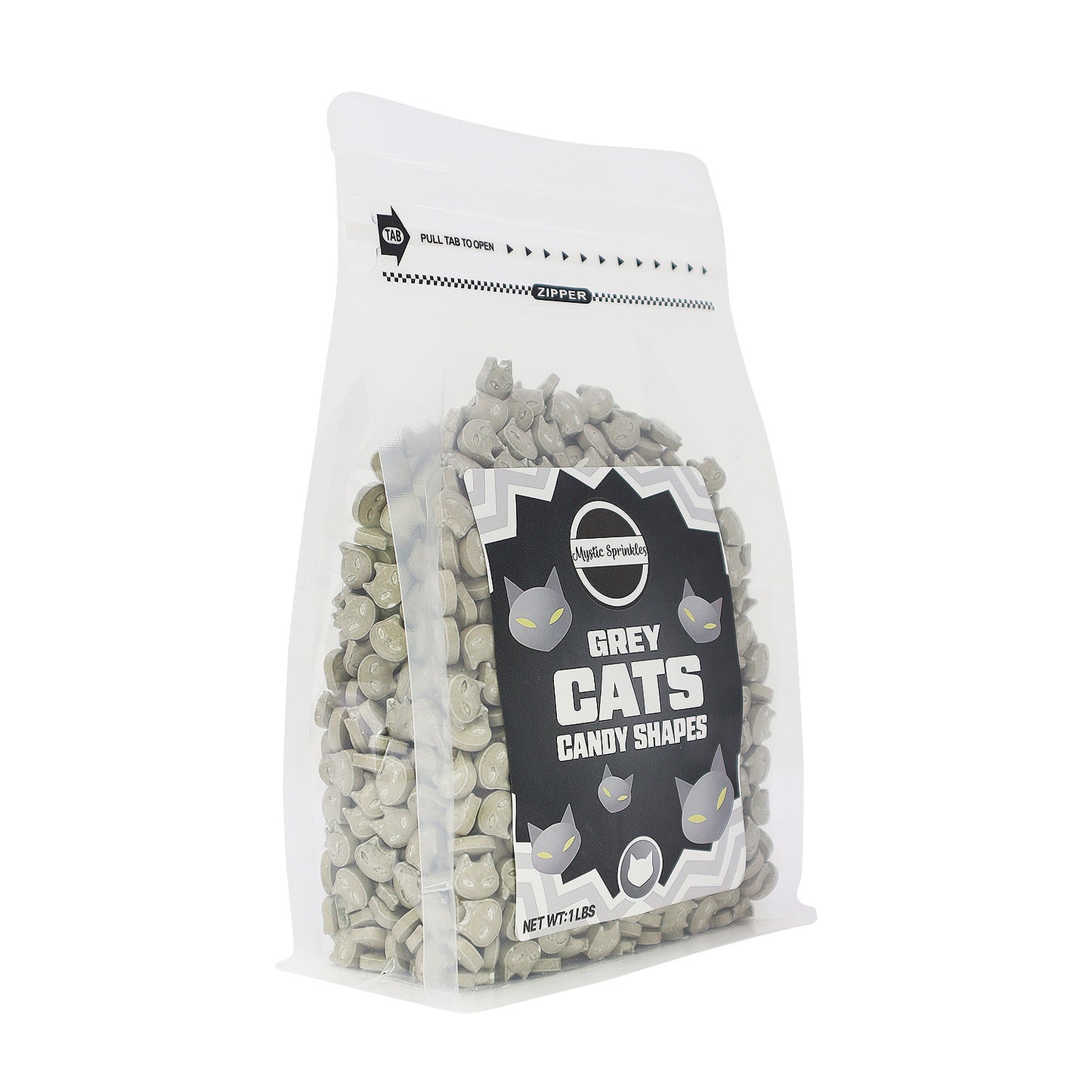Candy Shapes Grey Cats 2oz