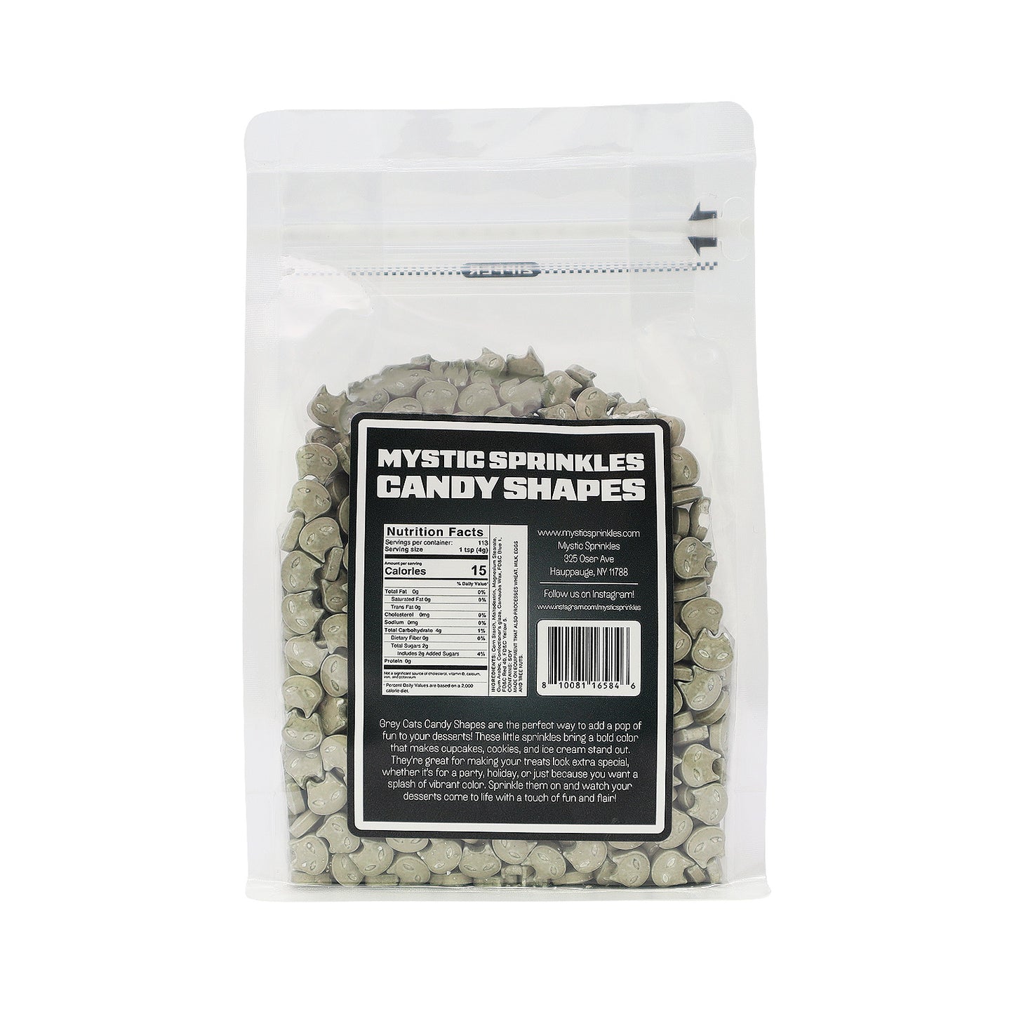 Candy Shapes Grey Cats 2oz