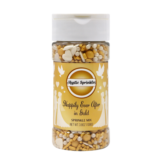 Load image into Gallery viewer, Happily Ever After in Gold Sprinkle Mix 3.6oz
